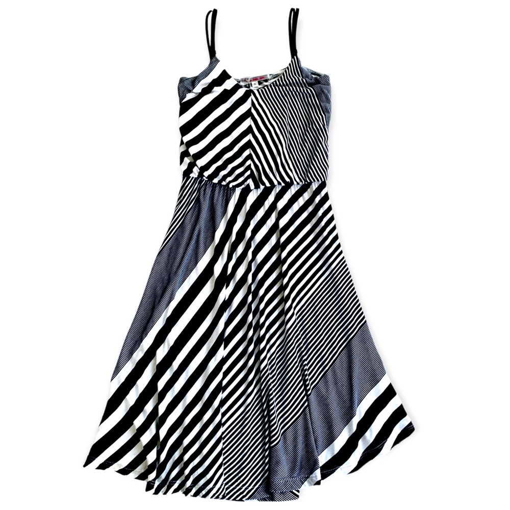 Julie’s Closet | NWT Spaghetti Strap Sundress Black/White Stripe S